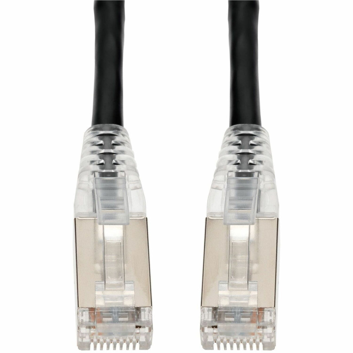 AddOn 15ft Black CAT 6 Shielded PVC Ethernet Cable Snagless Easy Clear Boot RJ-45 M/M - ADD-15FCAT6S-BK