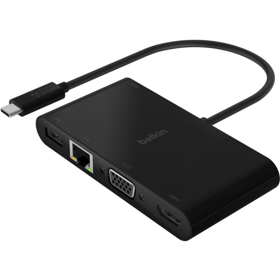 Belkin USB-C Multiport Adapter, USB-C to HDMI - USB A 3.0 - VGA, up to 100W Power Delivery, up 4k Resolution - AVC004BTBK