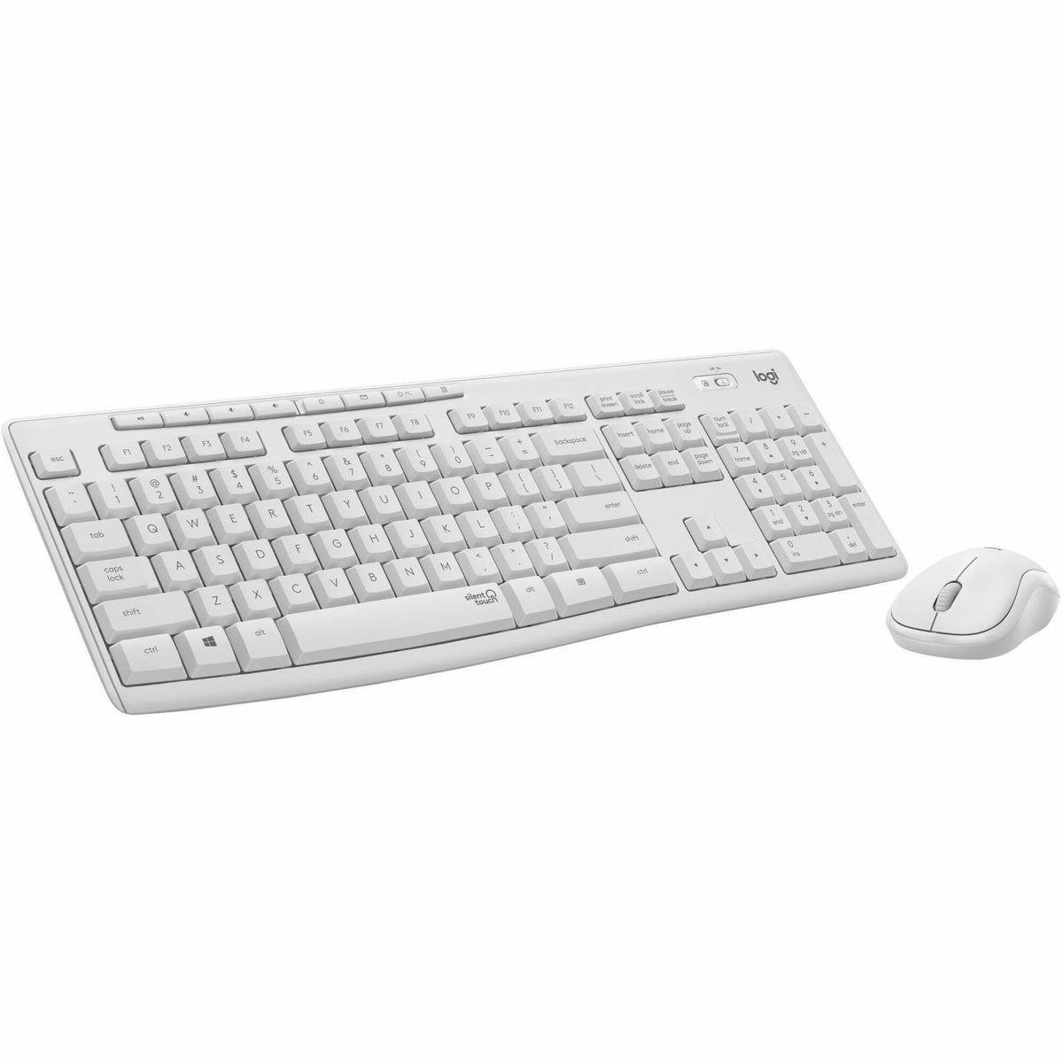 Logitech MK295 Silent Wireless Mouse & Keyboard Combo with SilentTouch Technology, Full Numpad, Off-white - 920-009783
