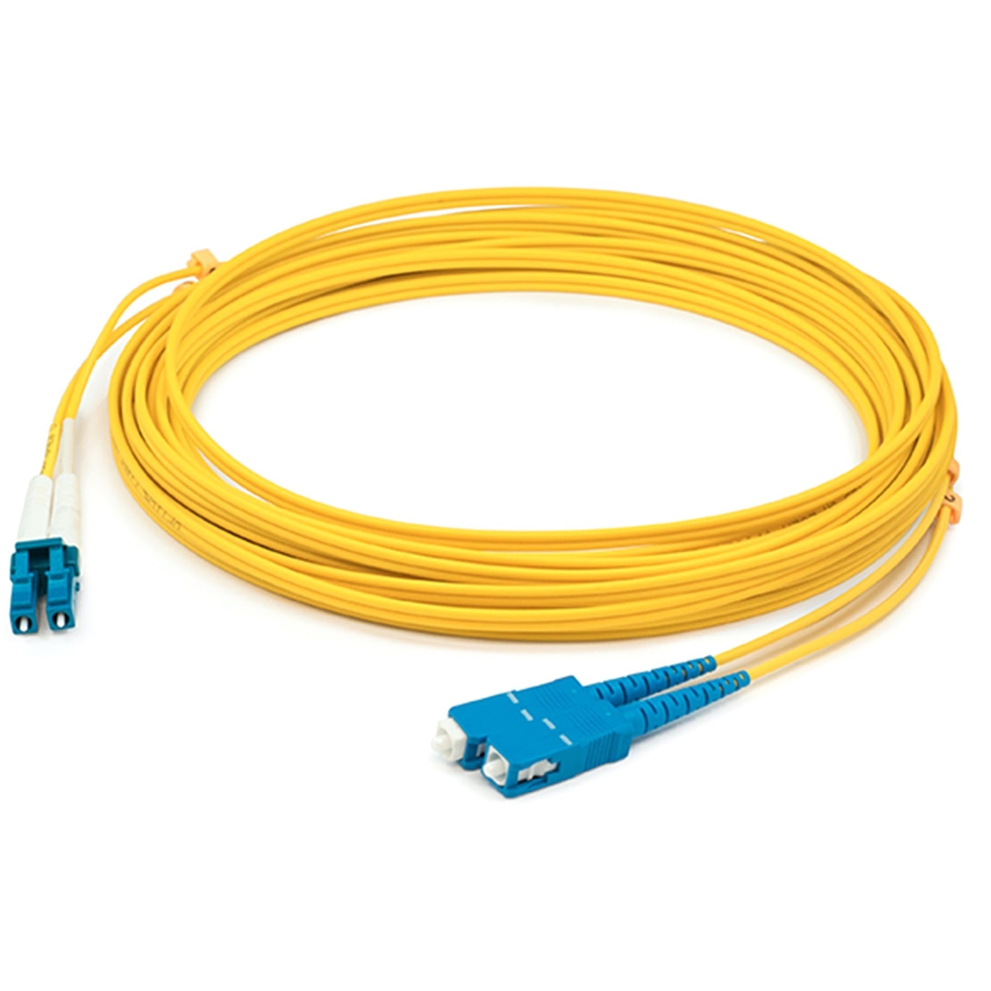 AddOn 30m LC (Male) to SC (Male) Straight Yellow OS2 Duplex LSZH Fiber Patch Cable - ADD-SC-LC-30M9SMFLZ