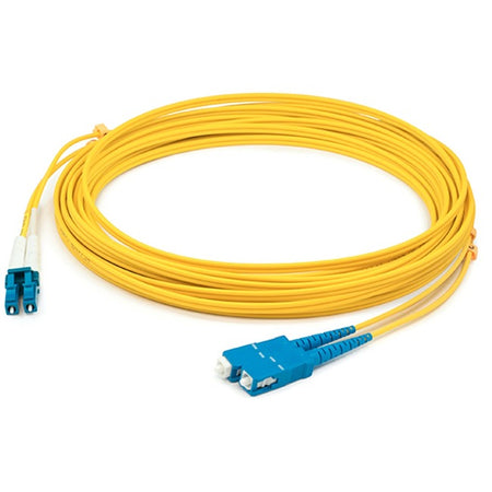 AddOn 59m LC (Male) to SC (Male) Straight Yellow OS2 Duplex LSZH Fiber Patch Cable - ADD-SC-LC-59M9SMFLZ