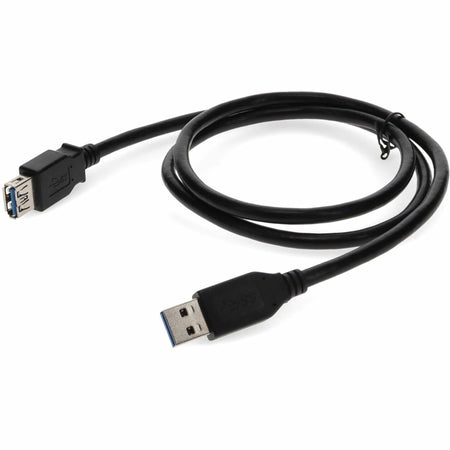 AddOn 15ft USB A 3.0 Male to Female Black Cable - USB3EXTAA15-AO