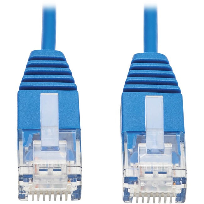 Eaton Tripp Lite Series Cat6 Gigabit Molded Ultra-Slim UTP Ethernet Cable (RJ45 M/M), Blue, 1 ft. (0.31 m) - N200-UR01-BL