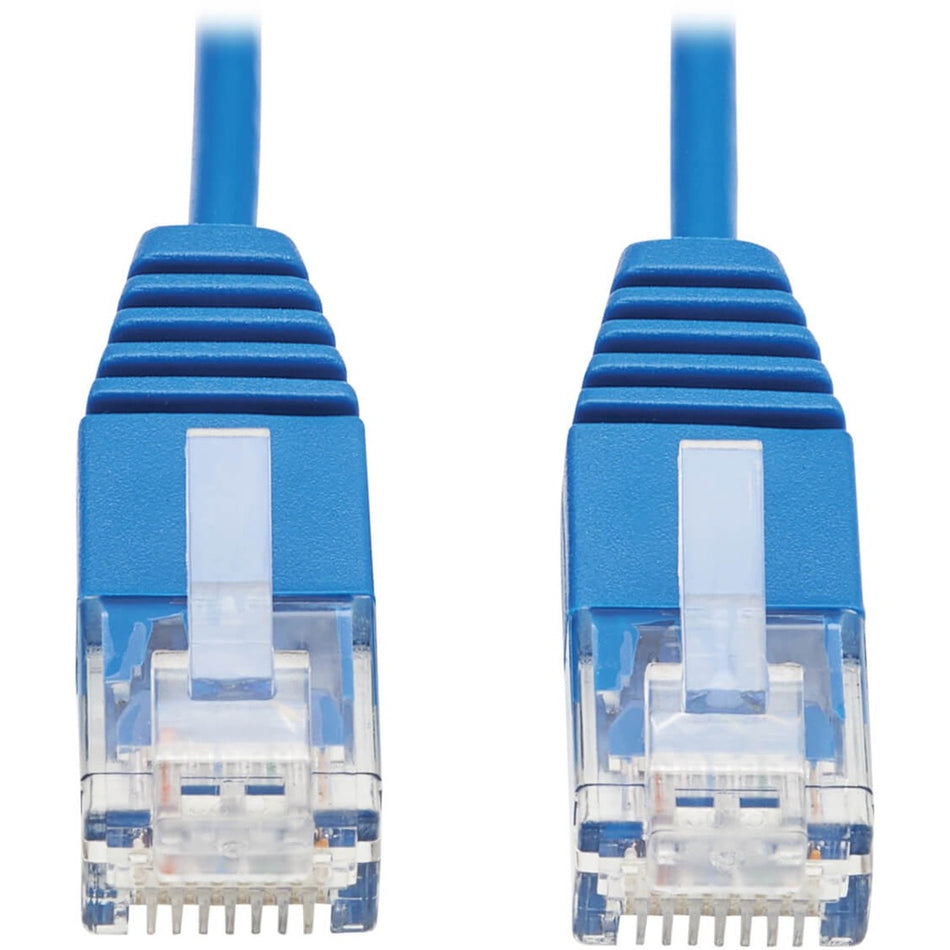 Eaton Tripp Lite Series Cat6a 10G Molded Ultra-Slim UTP Ethernet Cable (RJ45 M/M), Blue, 6-in. (15.24 cm) - N261-UR6N-BL