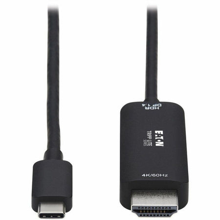 Tripp Lite by Eaton USB-C to HDMI Active Adapter Cable (M/M) 4K 60 Hz HDR HDCP 2.2 DP 1.4 Alt Mode Black 6 ft. (1.8 m) - U444-006-HDR4BE