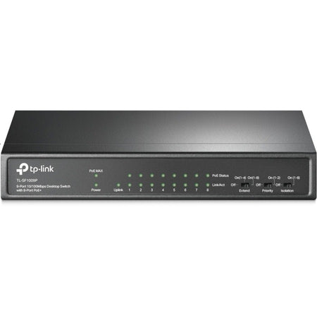 TP-Link TL-SF1009P - 9-Port 10/100Mbps Desktop Switch with 8-Port PoE+ - Limited Lifetime Protection - TL-SF1009P