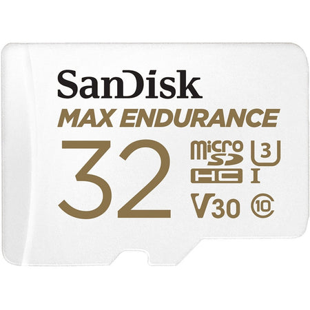 SanDisk MAX ENDURANCE 32 GB Class 10/UHS-I (U3) microSDHC - 1 Pack - SDSQQVR-032G-AN6IA