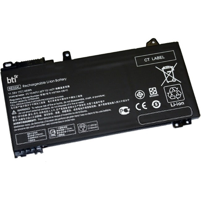 BTI L32656-002-BTI 11.55V 45WHR LI-ION BATTERY 5YH15UT#ABA, RE03XL, L32407-AC1, L32656-002, RE03045XL-PL PROBOOK 430 G6, 430 G7, 440 G6, 440 G7, 445 G6, 450 G6, 450 G7, Z66 PRO 13 G2, Z66 PRO 13G2, Z66 PRO 14 G2 - L32656-002-BTI