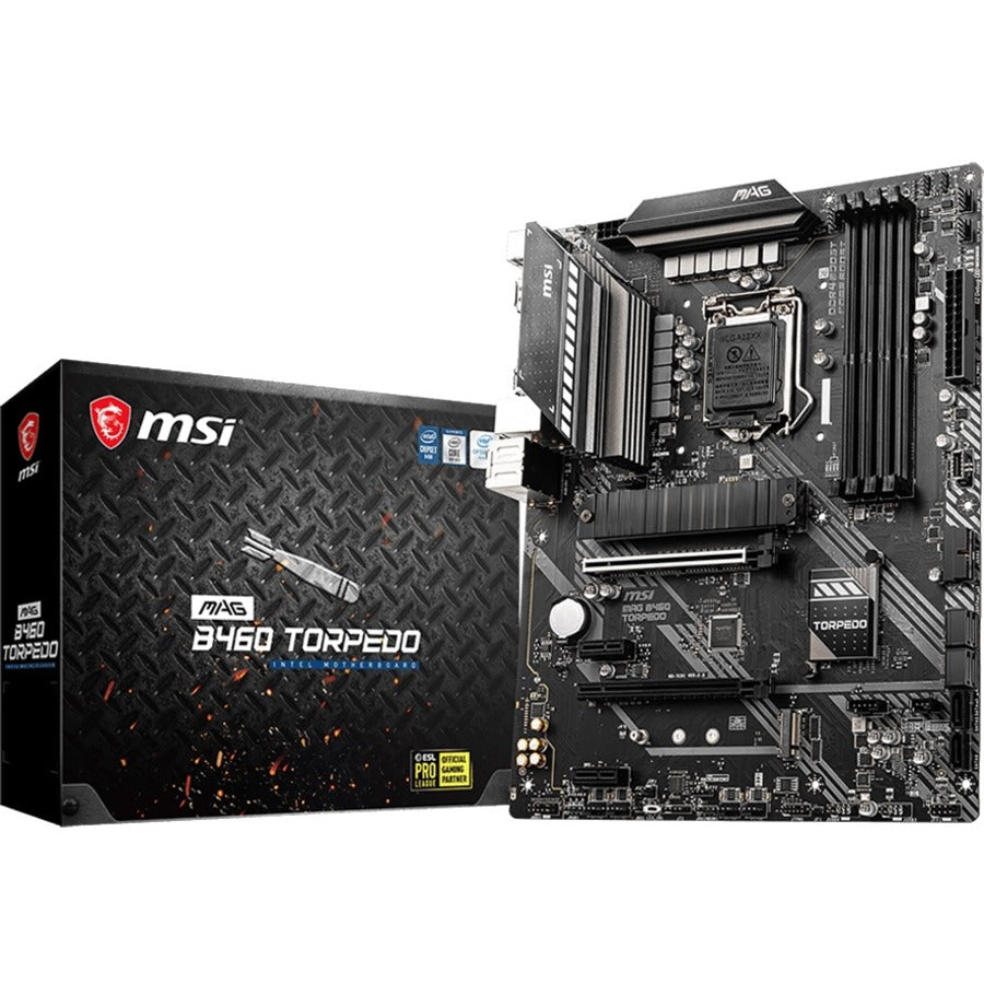 MSI MAG B460 TORPEDO Desktop Motherboard - Intel B460 Chipset - Socket LGA-1200 - Intel Optane Memory Ready - ATX - B460TORPEDO