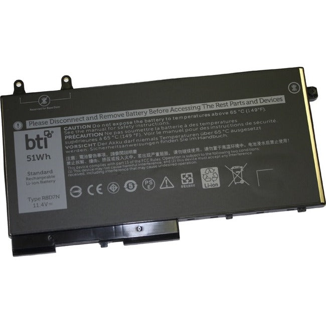 BTI R8D7N-BTI 11.4V 51WHR LI-ION BATTERY 0R8D7N, 451-BCIQ, R8D7N, W8GMW INSPIRON 15 7590 2-IN-1, INSPIRON 7590 2-IN-1, LATITUDE 5400, LATITUDE 5401, LATITUDE 5500, LATITUDE 5501, PRECISION 3540 - R8D7N-BTI