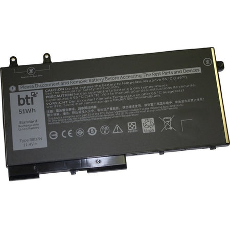 BTI R8D7N-BTI 11.4V 51WHR LI-ION BATTERY 0R8D7N, 451-BCIQ, R8D7N, W8GMW INSPIRON 15 7590 2-IN-1, INSPIRON 7590 2-IN-1, LATITUDE 5400, LATITUDE 5401, LATITUDE 5500, LATITUDE 5501, PRECISION 3540 - R8D7N-BTI