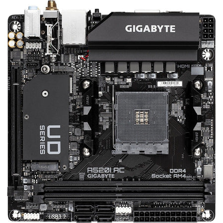 Gigabyte Ultra Durable A520I AC Desktop Motherboard - AMD A520 Chipset - Socket AM4 - Mini ITX - A520I AC