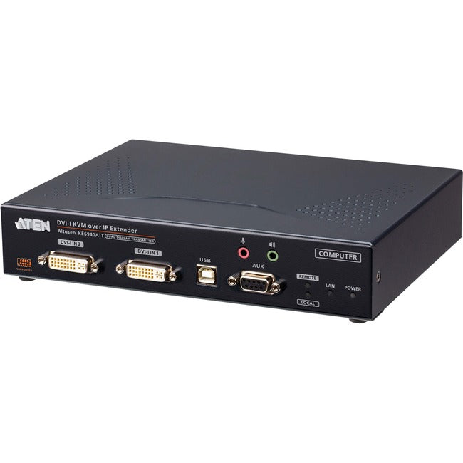 ATEN KE6940AIT DVI-I Dual Display KVM over IP Transmitter with Internet Access - KE6940AIT