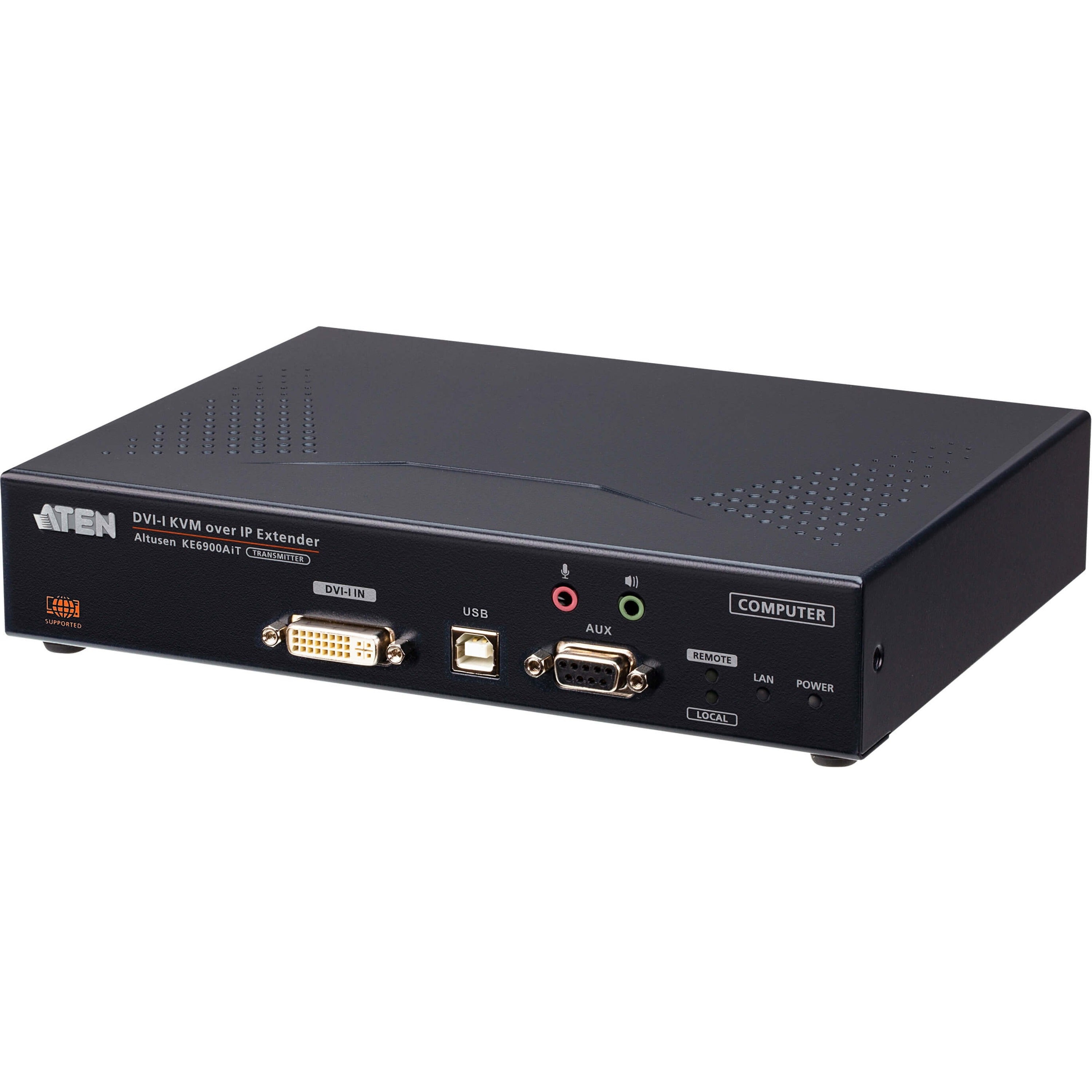 ATEN KE6900AIT DVI-I Single Display KVM over IP Transmitter with Internet Access - KE6900AIT