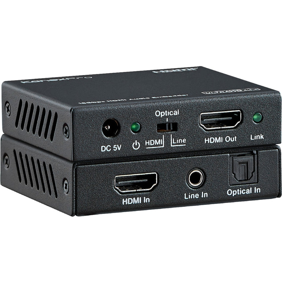 KanexPro HDMI 2.0 Audio Embedder 18Gbps HDCP 2.2 4K 60Hz - HAECOAX4