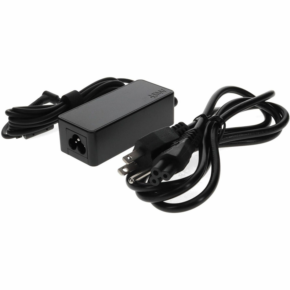 AddOn Lenovo ADLX45DLC3A Compatible 45W 20V at 2.25A Black 3.0 mm x 1.0 mm Laptop Power Adapter and Cable - ADLX45DLC3A-AA