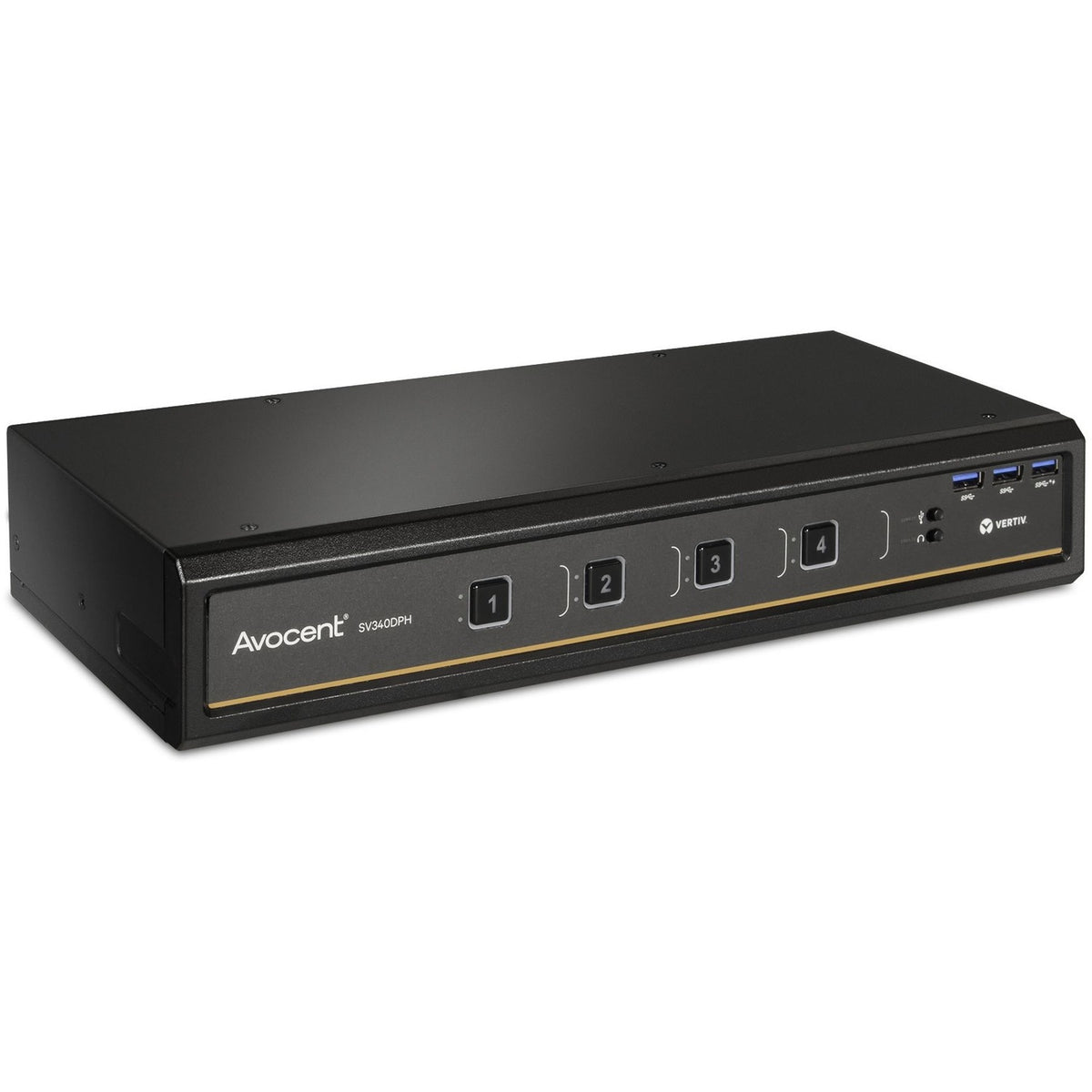 Vertiv Avocent SwitchView Desktop KVM | 4 Port | Dual Head | Universal Connector | TAA Compliant - SV340DPH-400