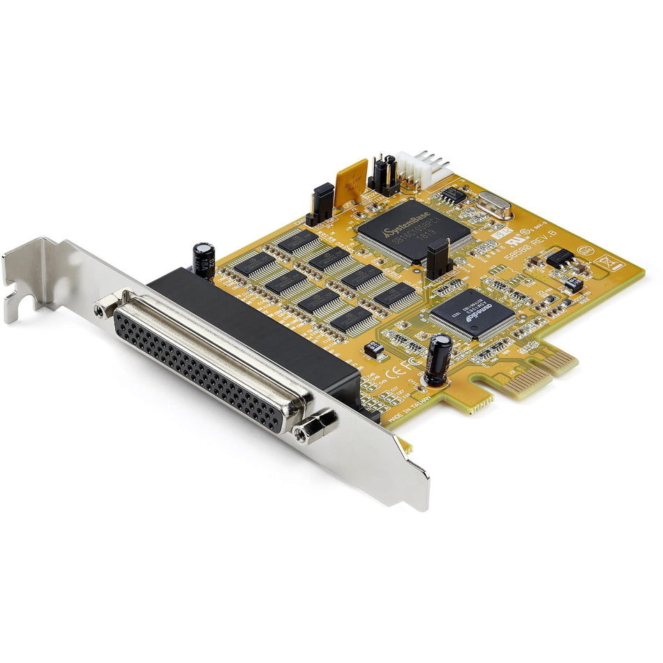 StarTech.com 8-Port PCI Express RS232 Serial Adapter Card, PCIe to DB9 RS232 Controller Card, 16C1050 UART, 15kV ESD, Windows Only, TAA - PEX8S1050