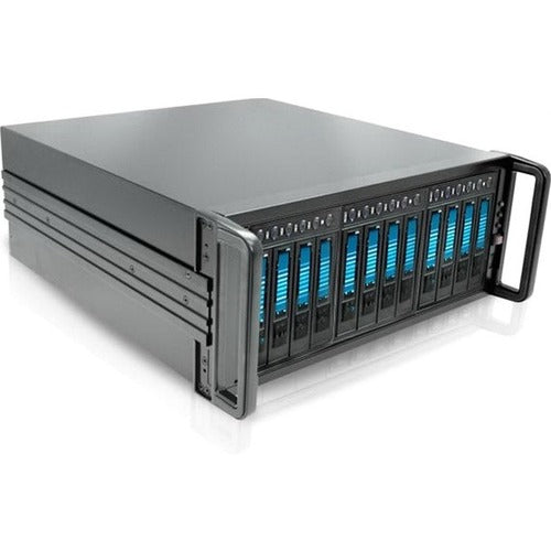 RAIDage JAGE412HDBL Drive Enclosure 12Gb/s SAS, SATA/600 - Mini-SAS HD Host Interface - 4U Rack-mountable - Black, Blue - JAGE412HDBL