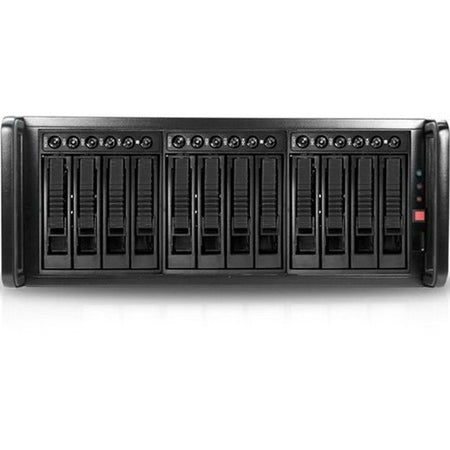 RAIDage JAGE412MSBK Drive Enclosure 12Gb/s SAS, SATA/600 - Mini-SAS HD Host Interface - 4U Rack-mountable - Black - JAGE412MSBK