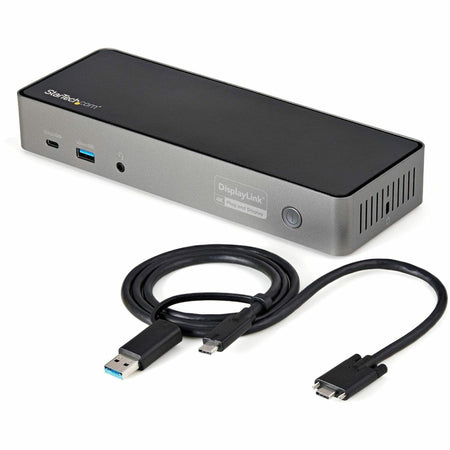 StarTech.com USB-C & USB-A Dock, Hybrid Triple Monitor Laptop Docking Station DisplayPort & HDMI 4K 60Hz/85W PD/6x USB/GbE, TAA - DK31C3HDPD