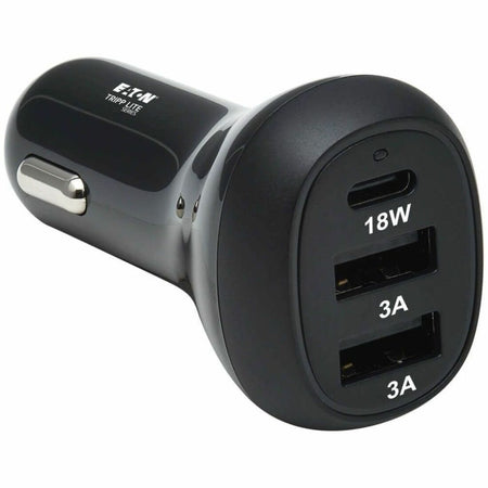 Tripp Lite by Eaton 3-Port USB Car Charger 36W Max - USB-C PD 3.0 Up to 18W 2 USB-A QC 3.0 Up to 36W - U280-C03-36W-1B