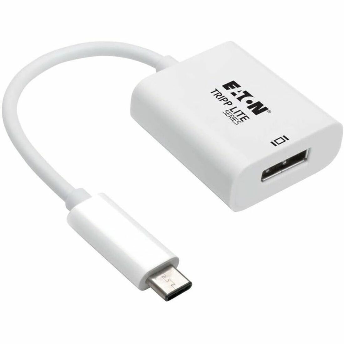 Eaton Tripp Lite Series USB-C to DisplayPort Active Adapter Cable with Equalizer (M/F), UHD 8K, HDR, DP 1.4, White, 6 in. (15.2 cm) - U444-06N-DP8W
