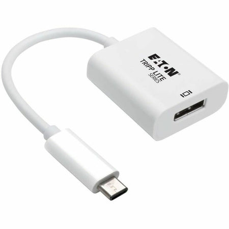 Eaton Tripp Lite Series USB-C to DisplayPort Active Adapter Cable with Equalizer (M/F), UHD 8K, HDR, DP 1.4, White, 6 in. (15.2 cm) - U444-06N-DP8W