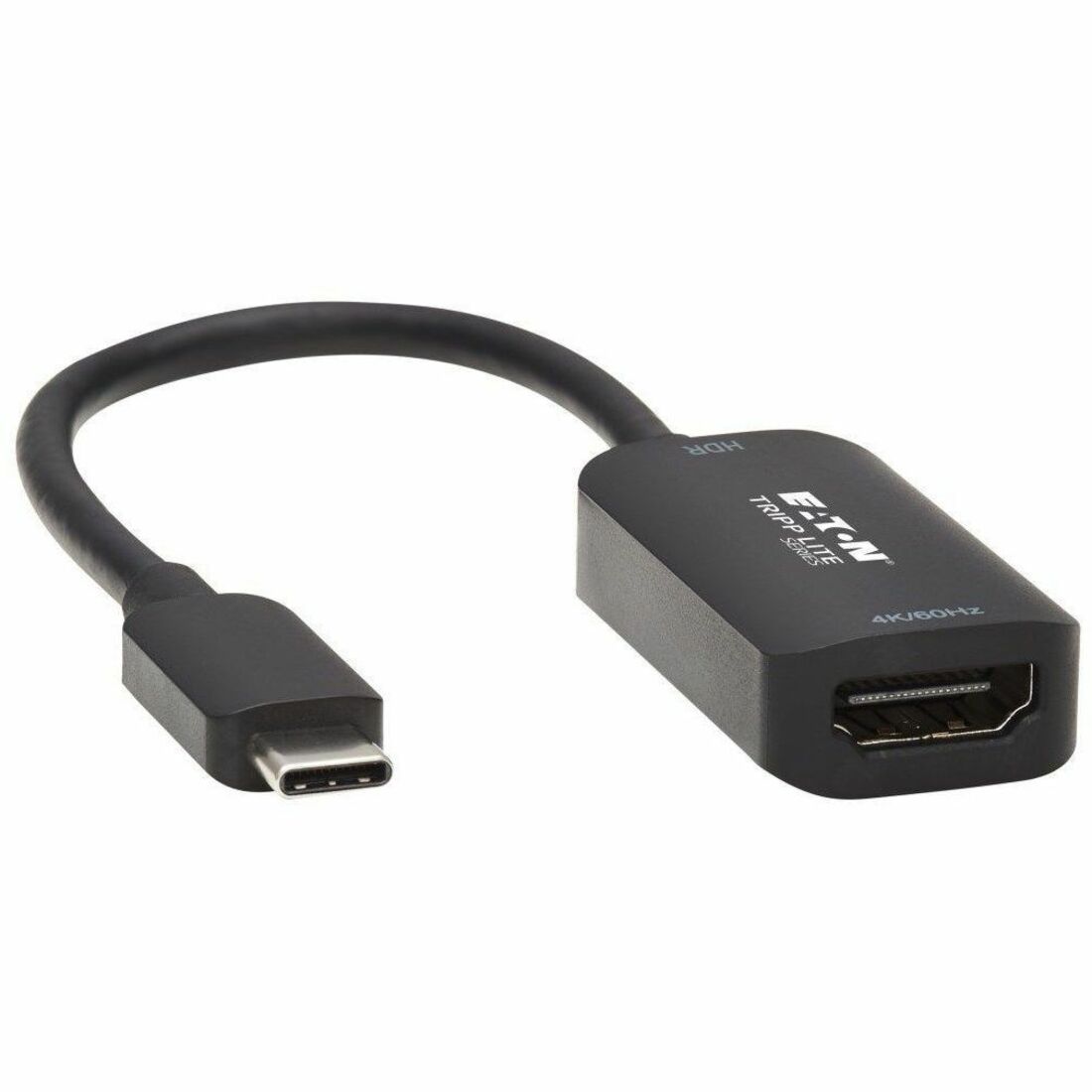 Eaton Tripp Lite Series USB-C to HDMI Active Adapter Cable (M/F), 4K 60 Hz, HDR, 4:4:4, DP 1.4 Alt Mode, HDCP 2.2, Black, 6 in. (15.2 cm) - U444-06N-HDR4-B
