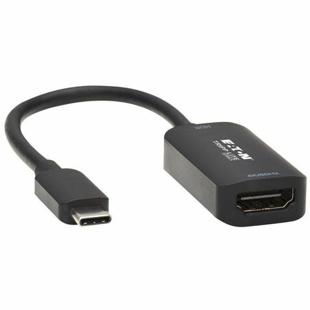 Eaton Tripp Lite Series USB-C to HDMI Active Adapter Cable (M/F), 4K 60 Hz, HDR, 4:4:4, DP 1.4 Alt Mode, HDCP 2.2, Black, 6 in. (15.2 cm) - U444-06N-HDR4-B