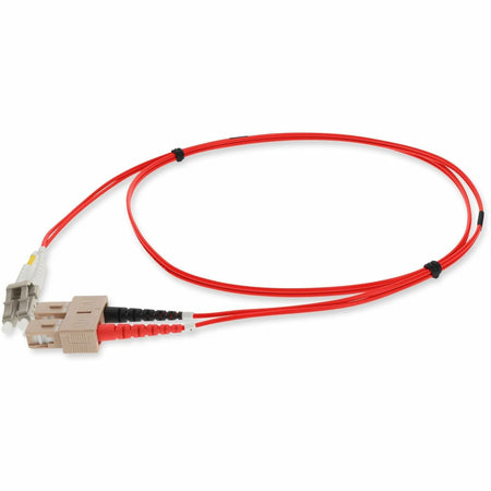 AddOn 6m LC (Male) to SC (Male) Red OM3 Duplex Plenum-Rated Fiber Patch Cable - ADD-SC-LC-6M5OM3P-RD