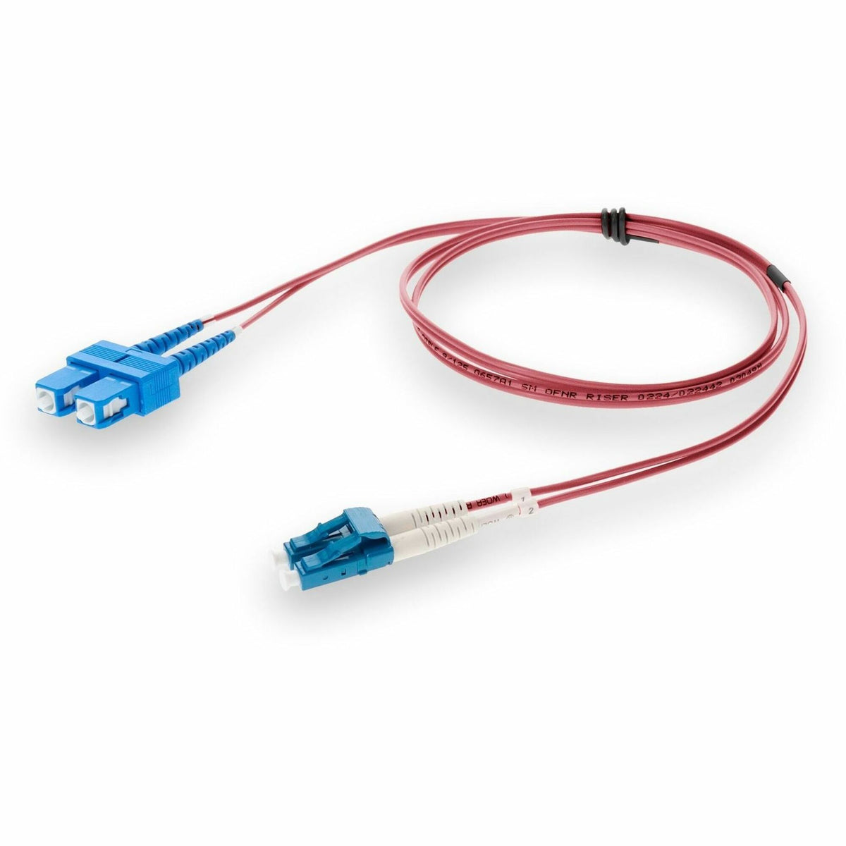 AddOn 7m LC (Male) to SC (Male) Pink OS2 Duplex Fiber OFNR (Riser-Rated) Patch Cable - ADD-SC-LC-7M9SMF-PK