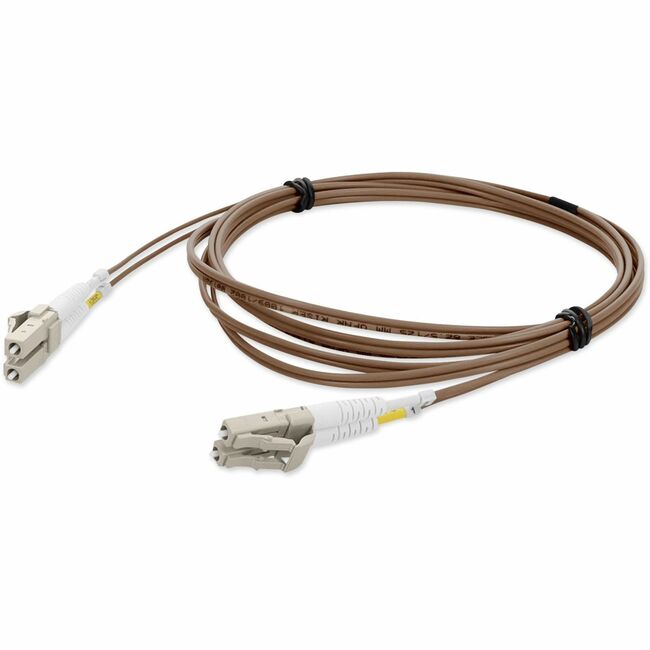 AddOn 1m LC (Male) to LC (Male) Brown OM1 Duplex PVC Fiber Patch Cable - ADD-LC-LC-1M6MMF-BN