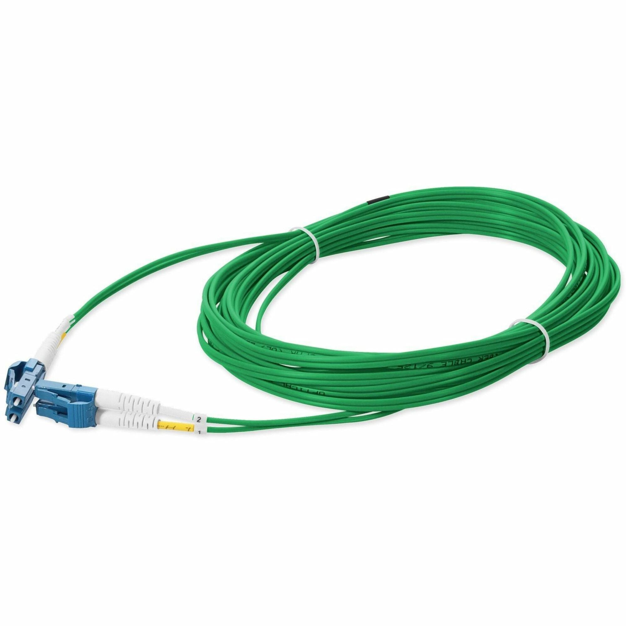 AddOn 8m LC (Male) to LC (Male) Green OS2 Duplex Fiber OFNR (Riser-Rated) Patch Cable - ADD-LC-LC-8M9SMF-GN