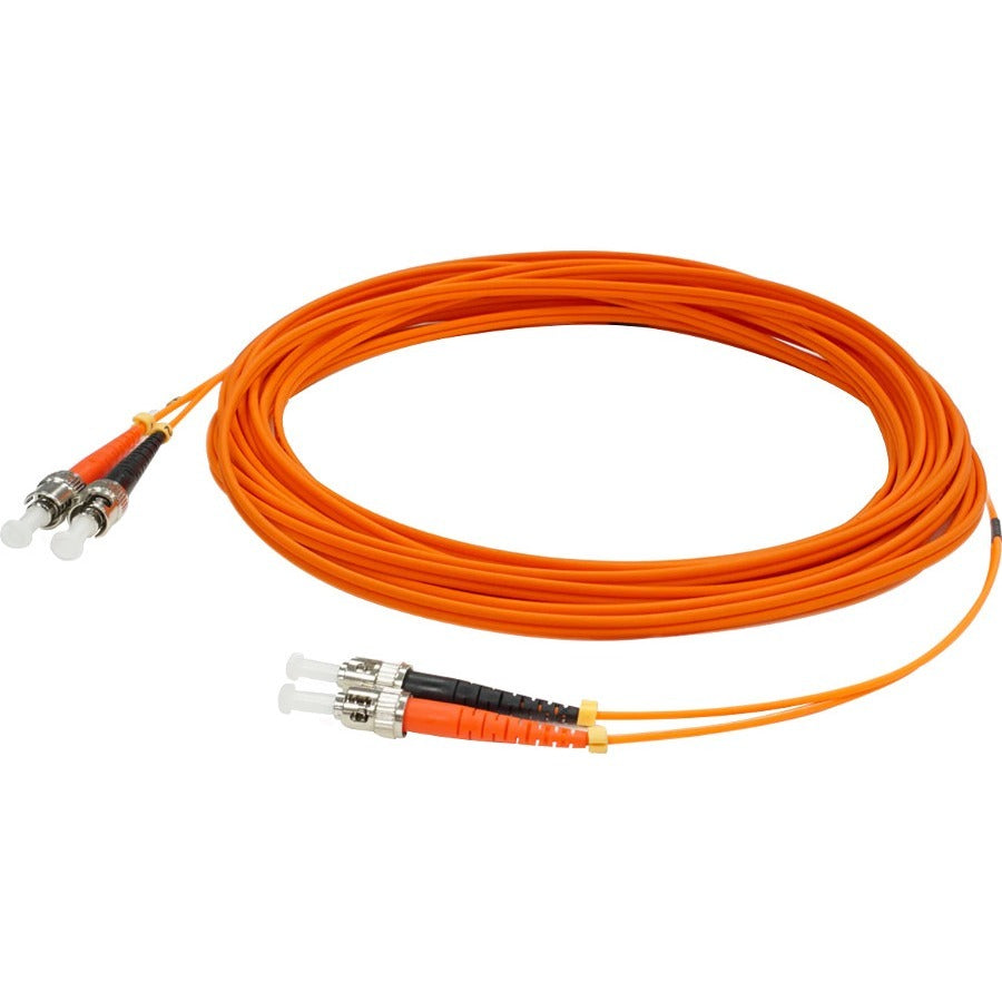 AddOn 20m ST (Male) to ST (Male) Orange OM3 Duplex Plenum-Rated Fiber Patch Cable - ADD-ST-ST-20M5OM3-OE