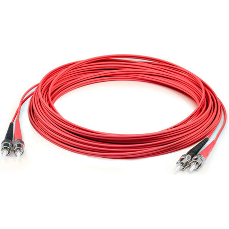 AddOn 20m ST (Male) to ST (Male) Red OM3 Duplex Plenum-Rated Fiber Patch Cable - ADD-ST-ST-20M5OM3-RD