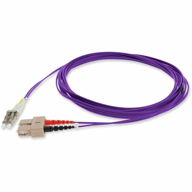 AddOn 10m SC (Male) to LC (Male) Purple OM1 Duplex PVC Fiber Patch Cable - ADD-SC-LC-10M6MMF-PE