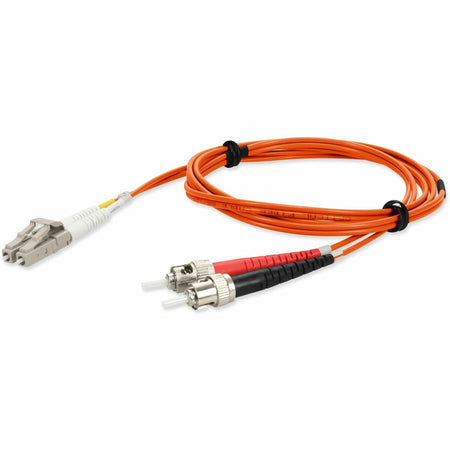 AddOn 5m LC (Male) to ST (Male) Orange OM3 Duplex Fiber OFNR (Riser-Rated) Patch Cable - ADD-ST-LC-5M5OM3-OE