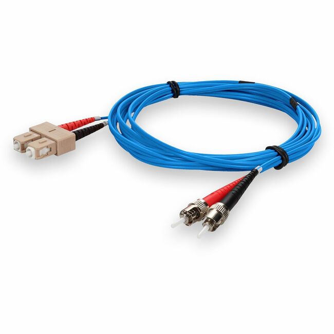 AddOn 2m SC (Male) to ST (Male) Blue OM1 Duplex PVC Fiber Patch Cable - ADD-ST-SC-2M6MMF-BE