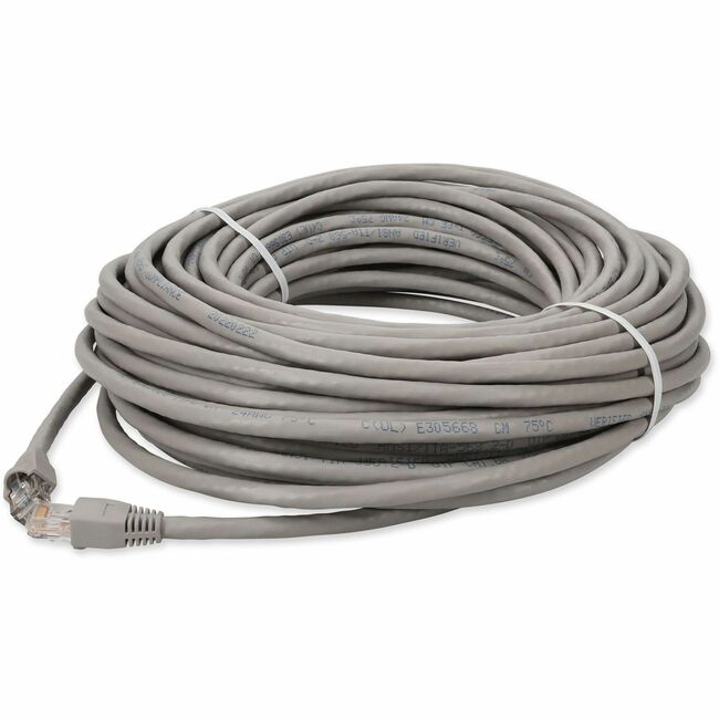 AddOn 150ft RJ-45 (Male) to RJ-45 (Male) Gray Cat6A UTP PVC Copper Patch Cable - ADD-150FCAT6A-GY