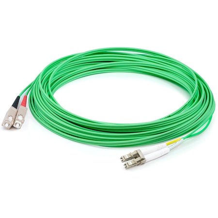 AddOn 6m LC (Male) to SC (Male) Green OM1 Duplex PVC Fiber Patch Cable - ADD-SC-LC-6M6MMFPV-GN