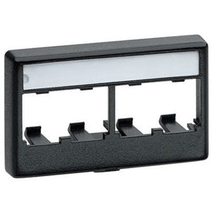 PANDUIT 4 Socket Mini-Com Snap-On Modular Furniture Faceplate - CFFPL4BL