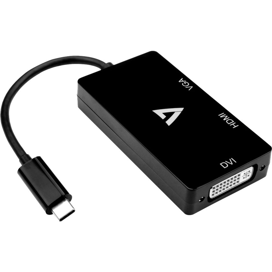 V7 DVI/HDMI/USB Type C/VGA  Audio/Video Adapter - V7UC-VGADVIHDMI-BLK