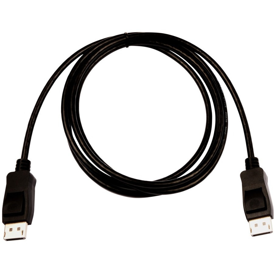 V7 Black Video Cable Pro DisplayPort Male to DisplayPort Male 2m 6.6ft - V7DPPRO-2M-BLK