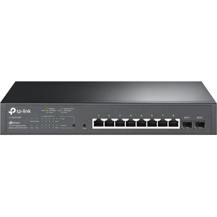 TP-Link TL-SG2210MP - JetStream 10-Port Gigabit Smart Switch with 8-Port PoE+ - TL-SG2210MP