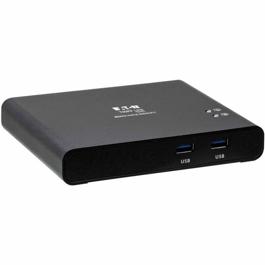 Eaton Tripp Lite Series 2-Port USB-C KVM Dock - 4K HDMI, USB 3.2 Gen 1, USB-A Hub, Remote Selector, 85W PD Charging, Black - B003-HC2-DOCK1