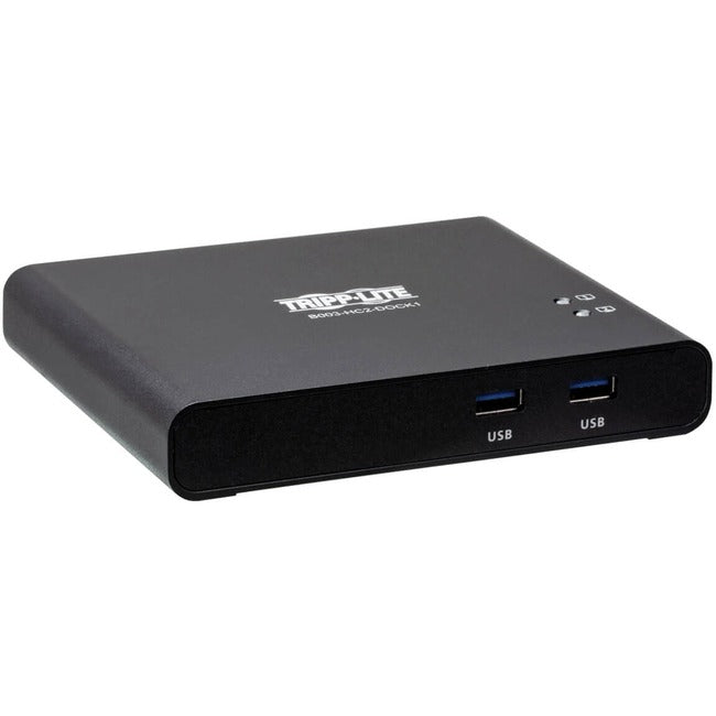 Tripp Lite by Eaton 2-Port USB-C KVM Dock - 4K HDMI, USB 3.2 Gen 1, USB-A Hub, Remote Selector, 85W PD Charging, Black - B003-HC2-DOCK1