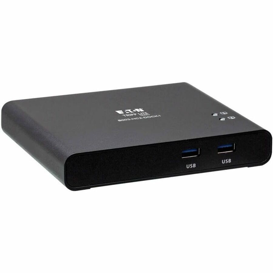 Eaton Tripp Lite Series 2-Port USB-C KVM Dock - 4K HDMI, USB 3.2 Gen 1, USB-A Hub, Remote Selector, 85W PD Charging, Black, TAA - B003-HC2-DOCK1
