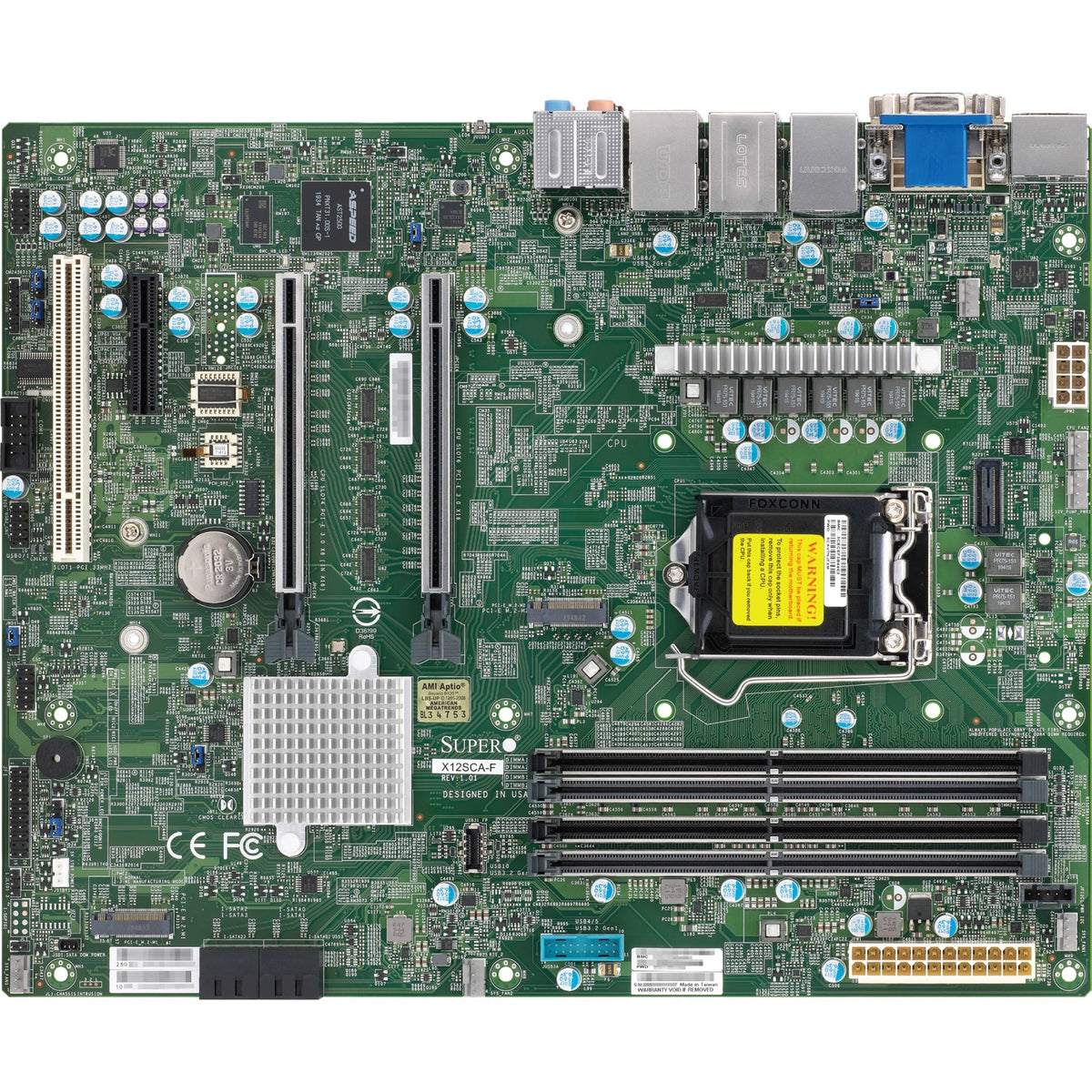 Supermicro X12SCA-F Workstation Motherboard - Intel W480 Chipset - Socket LGA-1200 - ATX - MBD-X12SCA-F-O