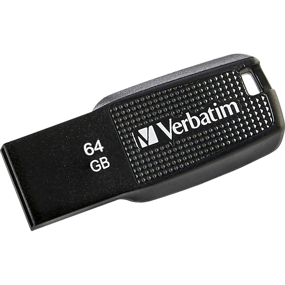 Verbatim 64GB Ergo USB Flash Drive - Black - 70877